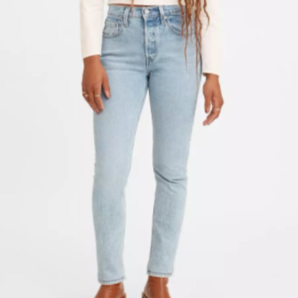 Levi's 501s Skinny Jeans Light Wash - Picture 1 of 6